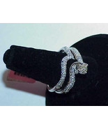 14K 1.25CT Diamond 2 Ring Set  Solitaire and  Enhancer White Gold Sz 8.75 - $46,800.02 MXN
