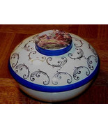 French Nudes Hand Painted Scenic Covered Cobalt Blue Nut Bowl Dish Nuts ... - £111.90 GBP