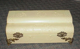 Antique Victorian Celluloid Cherubs Jewelry Dresser Vanity Box Gloves Jewelry Va - £397.85 GBP