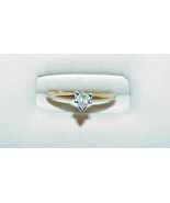 14K .29ct Heart Diamond Solitaire Ring  Enhancer Size 5 Nice 2 Ring Set ... - $16,660.68 MXN