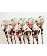 NEW HYBRID 3-PW + FREE SW COMPLETE SET JUMBO GOLF GRIP STEEL MENS +2&quot; OV... - $8,098.76 MXN