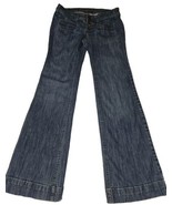 MOSSIMO SUPPLY CO. Jeans Women&#39;s Jr&#39;s size 5 medium Wash Wide Leg button... - £13.18 GBP