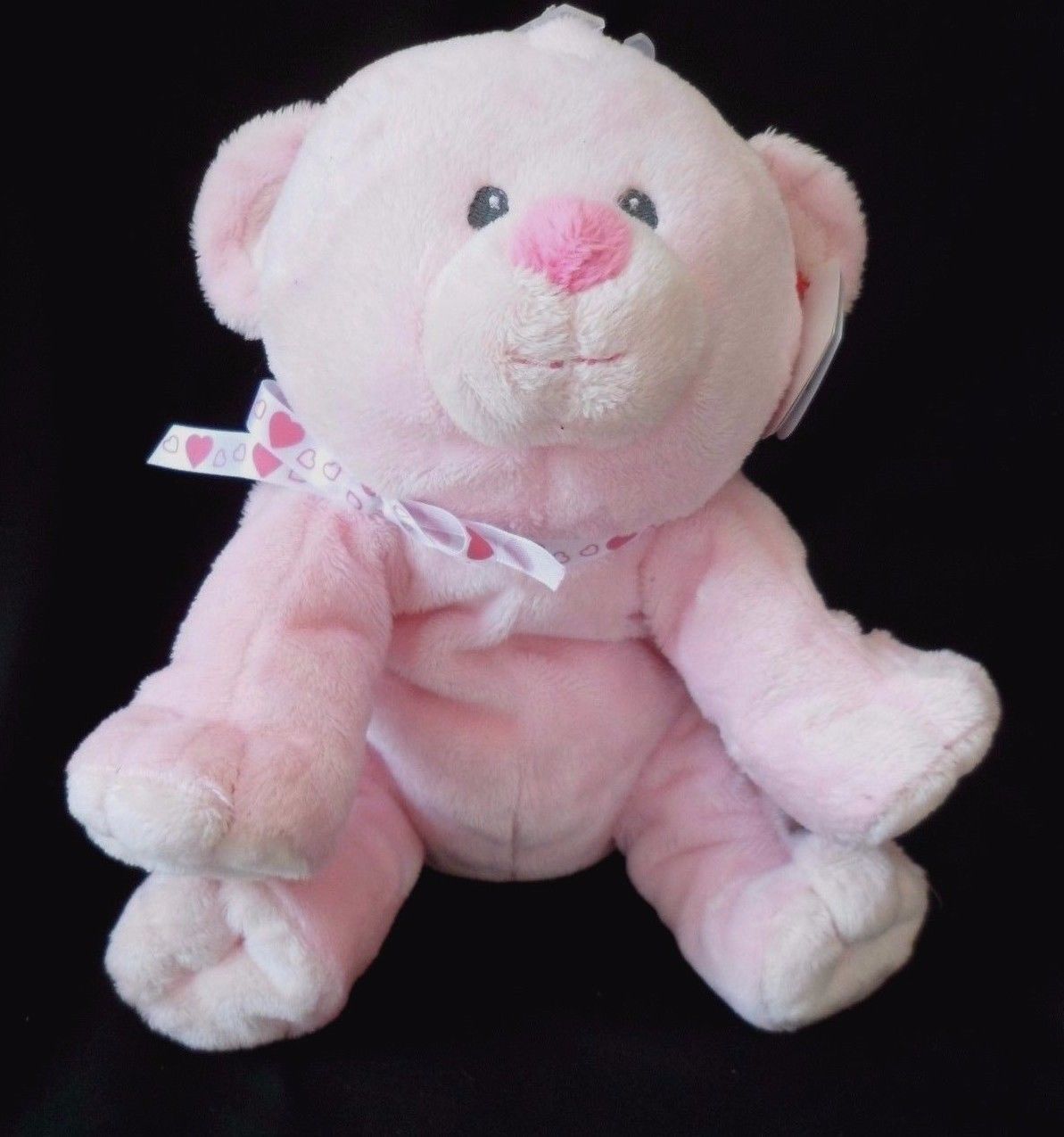 TY AMORE Pluffies Pink Teddy Bear Plush Stuffed Animal  NEW  2012" - $18.57