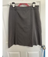 CATO Gray pleated Skirt Size 8 pencil business work belt loops charcoal ... - £8.88 GBP