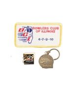 Bowler&#39;s Club of Illinois Patch Pin Keyring ABC - £6.04 GBP