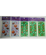 Vintage HEARTLINE Sports Basketball Football Scrapbook Stickers 10 Sheet... - $16.99