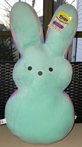 2022 Easter PEEP Bunny Large 24&quot; Plush Sea Foam Green Doll Rainbow Sides... - $54.99