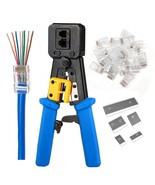 Rj45 Crimping Tool Ethernet Crimper For Cat6 Cat5 Cat5E Rj45 Pass Throug... - $42.99