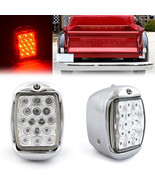 Red LED Tail Light Clear Lens w/ Chrome Housing Pair for 1940-53 Chevy G... - $132.95