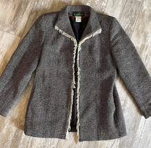 Vintage Women’s Size 10 Harve Benard 70% Wool Blend Lined Fringed Jacket - £22.40 GBP