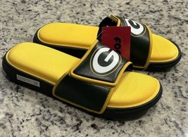 FOCO Green Bay Packers NFL Men&#39;s  Memory Foam Sport Slide Sandals-M 9-10... - $19.79