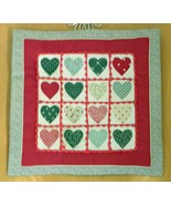   Quilted 14&quot; x 14&quot; Heart  Block Panel Wall Hanging  - $665.24 MXN