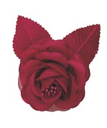 12 silk roses wedding favor flower corsage burgundy 2.75" - £6.20 GBP