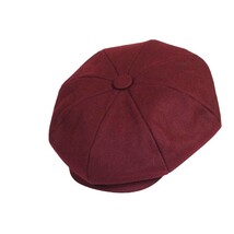 Mens Fashion Classic Flannel Wool Apple Cap Hat by Bruno Capelo ME906 Burgundy image 6