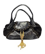 Sabina New York Hobo Bag Womens Black Genuine Leather with Gold Tassel D... - $1,232.58 MXN
