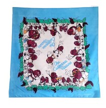 Vintage 1988 The California Raisins Bandana Handkerchief 23&quot; x 24&quot; - £11.95 GBP