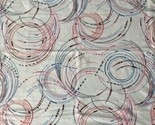 1 yard 60&quot; wide Vintage Siltex Allover Circle Arrow Pattern red blue bla... - $16.69