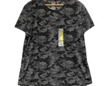 Danskin Now Black Grey Camo Performance Crew T-Shirt Short Sleeve 2X XXL... - $9.89