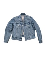 Women&#39;s Zara Sherpa Lined Denim Jacket Size Small Excellent Condition - $35.59