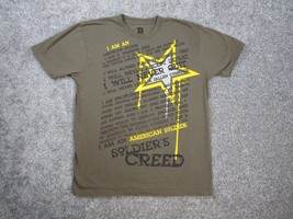 U.S. Army Shirt Adult Large Green Script SOLDIERS CREED Military Combed ... - £9.01 GBP