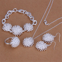 Wholesale  silver color fashion for women lady nice bracelet Ring Earring Neckla - £12.12 GBP
