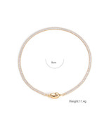 14K Real Gold Plated Retro Bean Clavicle Chain Tifan Design - £27.44 GBP