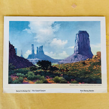 Fred Harvey Santa Fe Railroad Dining Car Dinner Menu Grand Canyon Monument Vally - £18.16 GBP