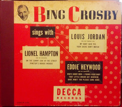 Bing Crosby Sings With Lionel Hampton Eddie Heywood &amp; Louis Jordan [Record] - £80.87 GBP