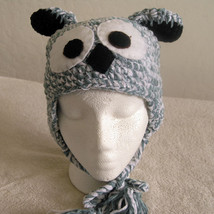 Gray Owl Hat w/Ties for Children - Animal Hats - Medium - £12.82 GBP