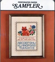 Astor Place Cat Perforated Paper Sampler Cross Stitch Pattern - £12.27 GBP