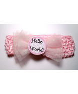 Monthly Milestone Marker 12 Month Headband Set w/Sparkling Pink Tulle Bow  - £19.55 GBP