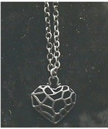 Necklace # 264 Crude Link With Heart 34 inches long - £4.00 GBP