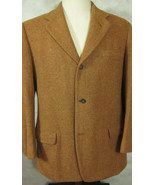 RARE Vintage 1946 Stevens-Shepherd UVA Virginia Heavy Brown Tweed Sport Coat 40R - £264.00 GBP