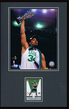 Paul Pierce Framed 11x17 Game Used Jersey &amp; Photo Display UDA Celtics Champs  - £54.48 GBP