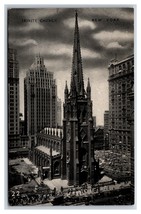 Trinity Church New York C Ity Nyc Ny Unp Unused B&amp;W Db Postcard N23 - $2.92