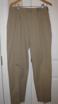 Men&#39;s Pants Savane Tan 34 x 32 Pleated Front - £22.29 GBP
