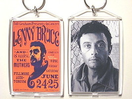 LENNY BRUCE KEY CHAIN KEYCHAIN COMEDIAN FILLMORE POSTER LAST CONCERT RARE  - £6.37 GBP