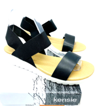 Kensie Everly Semi-Wedge Strappy Sandals - Black, Us 6.5M - £15.63 GBP
