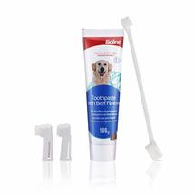 Bioline Dog Tooth Brushing Kit Teeth Cleaning Kit Tartar Control Toothpaste with - £20.20 GBP