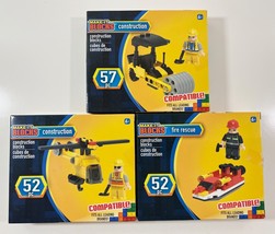 Lot Of 3 Make-It Blocks Fire Rescue, (2) Construction Sets (See Photos) New - £10.06 GBP