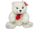 VINTAGE 1990 TY SNOWBALL 5002 WHITE TEDDY BEAR STUFFED ANIMAL PLUSH TOY ... - $141.55