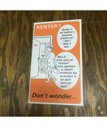 Vintage Allstate insurance renters ad postage paid reply card movie phot... - $19.75