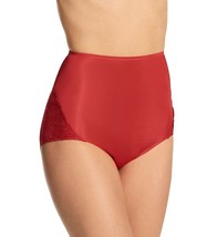 3 Shadowline Nylon Full cut Briefs side lace Style 17082 Size 9 Red Blac... - $35.59
