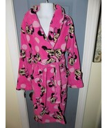 DISNEY MINNIE MOUSE PINK WITH POLKA DOTS ROBE SIZE 8 (M) GIRL&#39;S EUC - £16.29 GBP