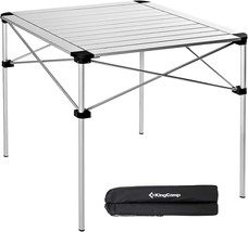 Silver Camping Table, 27&quot; X 25&quot; X 27&quot; By Kingcamp Kc3961. - £72.71 GBP