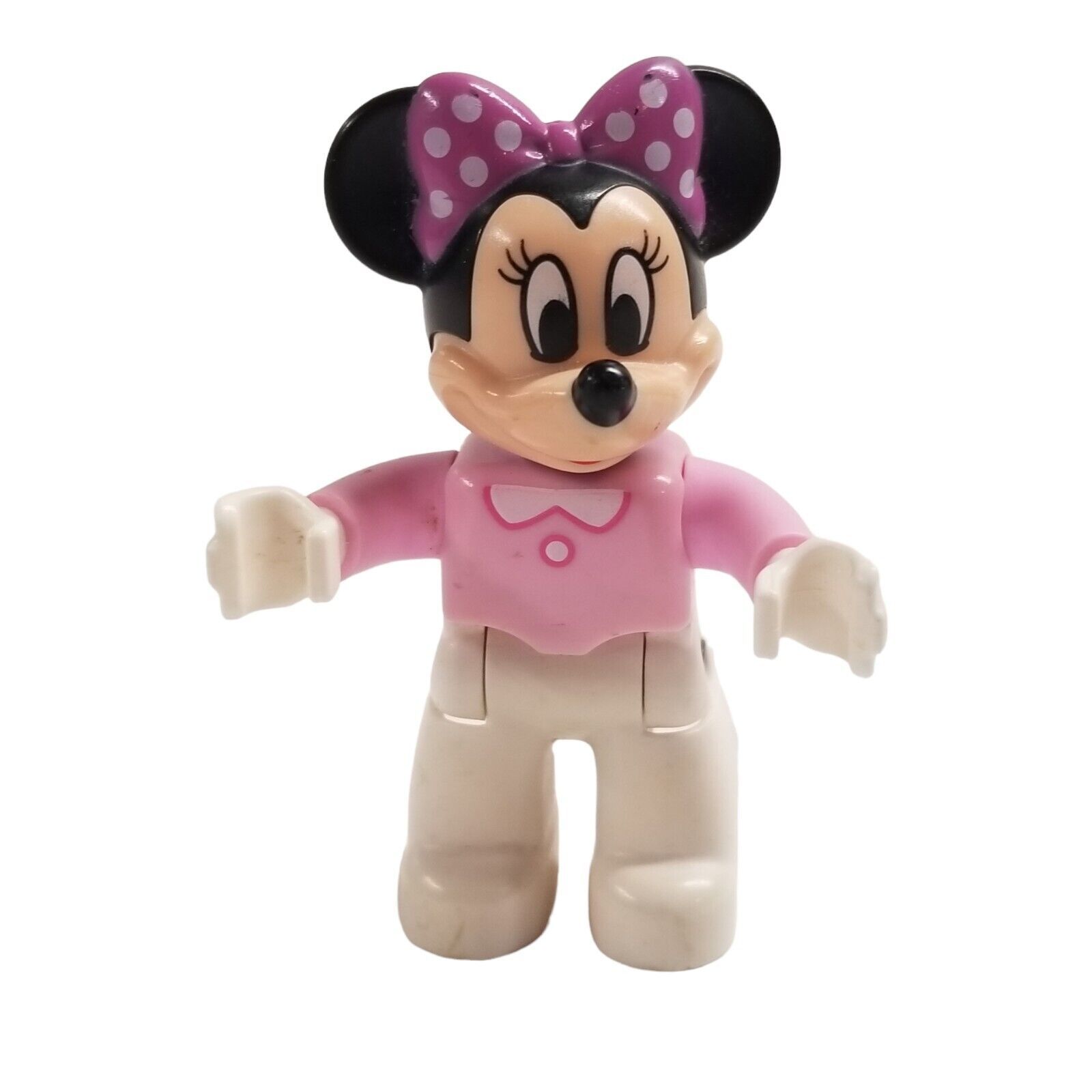Primary image for Lego Duplo Minnie Mouse Figure Pink White Bow Mickey Walt Disney Character Toy