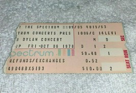 BOB DYLAN 1978 TOUR ORIGINAL CONCERT TICKET STUB SPECTRUM PHILADELPHIA  ... - $17.98