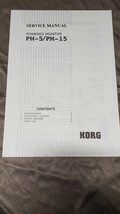 GENUINE KORG POWERED MONITOR PM-5 PM-15 SERVICE MANUAL WITH SCHEMATICS - £11.02 GBP