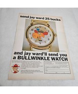 Jay Ward Bullwinkle Watch Dudley Do Right Vintage Print Ad 1969 - $10.98