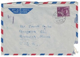 1950 SWITZERLAND Air Mail Cover - Lausanne to Brunswick, Maine USA FL - £2.32 GBP